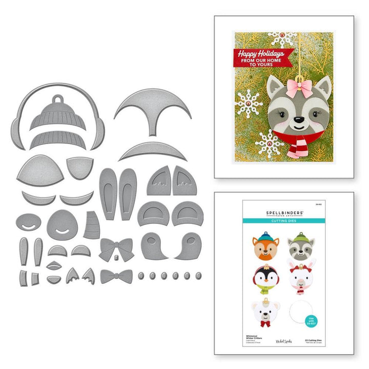 Spellbinders Etched Dies: Whimsical Winter Critters, By Nichol Spohr (S5612)