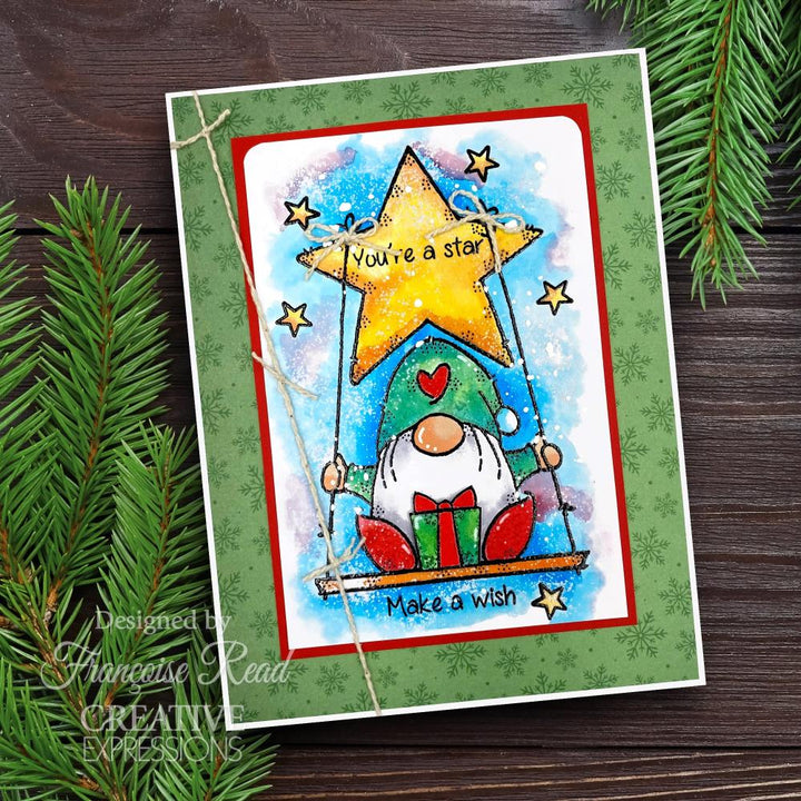 Woodware 4"X6" Clear Stamp Singles: Star Gnome (FRS1002)