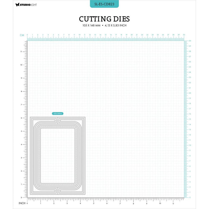 Studio Light Essentials Cutting Die: Nr. 823, Rectangle Card Shape (5A0023LG1G6J7)