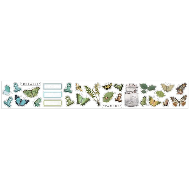 49 and Market Vintage Artistry Nature Study Washi Sticker Roll: Wings (NS23237)