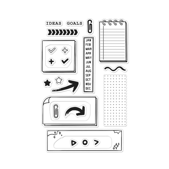 Hero Arts 4"X6" Clear Stamps: Essential Journaling (HACM697)