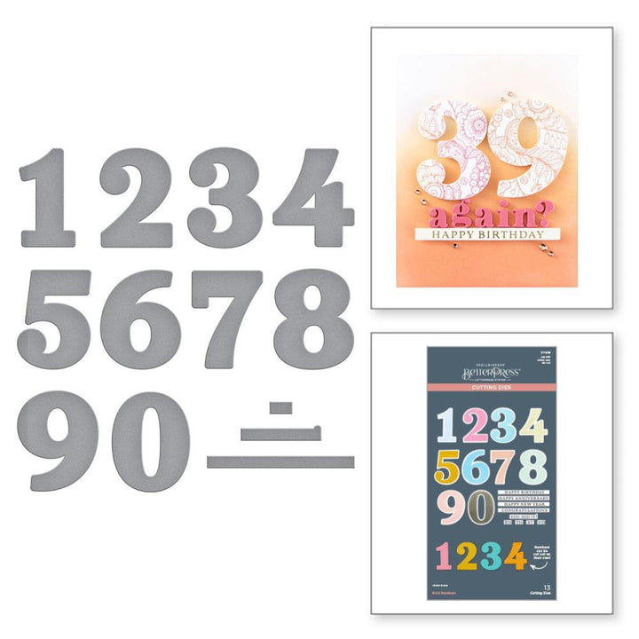 Spellbinders From Color Mix Celebrations Etched Dies: Bold Numbers (5A002HXD1GKGY)