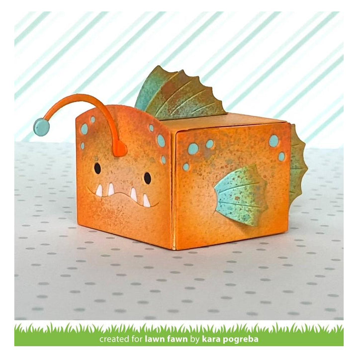 Lawn Fawn Lawn Cuts Custom Craft Die: Tiny Gift Box Anglerfish Add-On, 9/Pkg (LF3184)