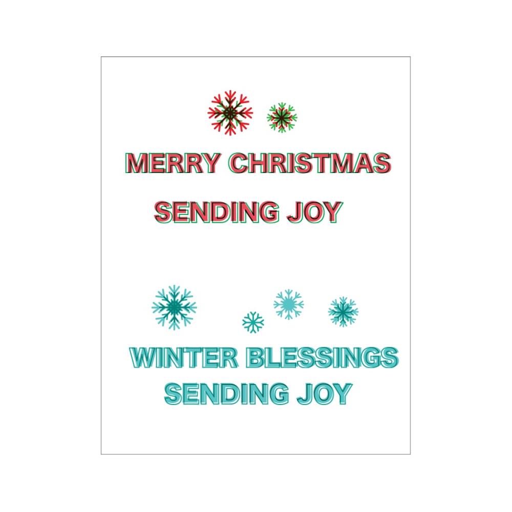 Hero Arts 4"X6" Clear Stamps: Offset Holiday Messages (5A002CFF1GFYV)