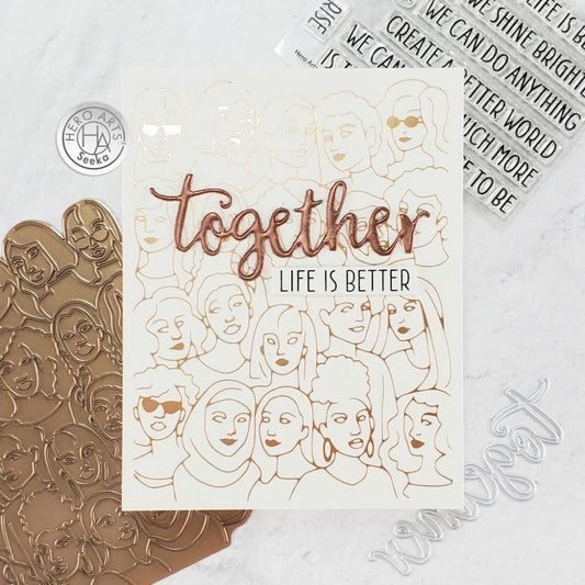 Hero Arts Hot Foil Plate: United People (HF120)