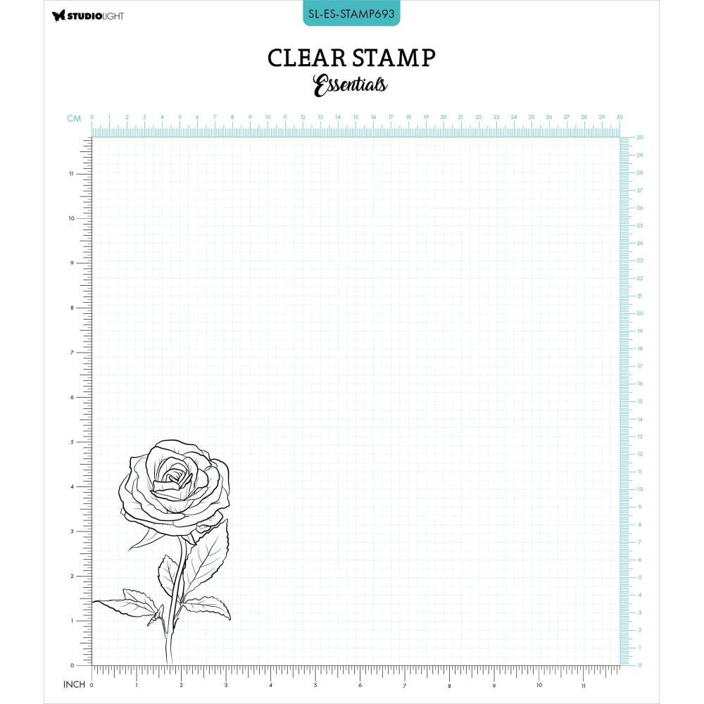 Studio Light Essentials Clear Stamp: Nr. 693, Single Rose (5A0023K61G6JX)