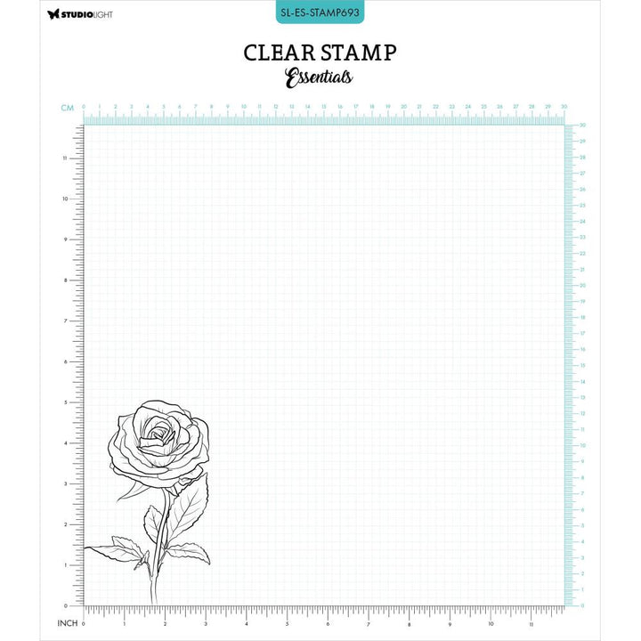 Studio Light Essentials Clear Stamp: Nr. 693, Single Rose (5A0023K61G6JX)