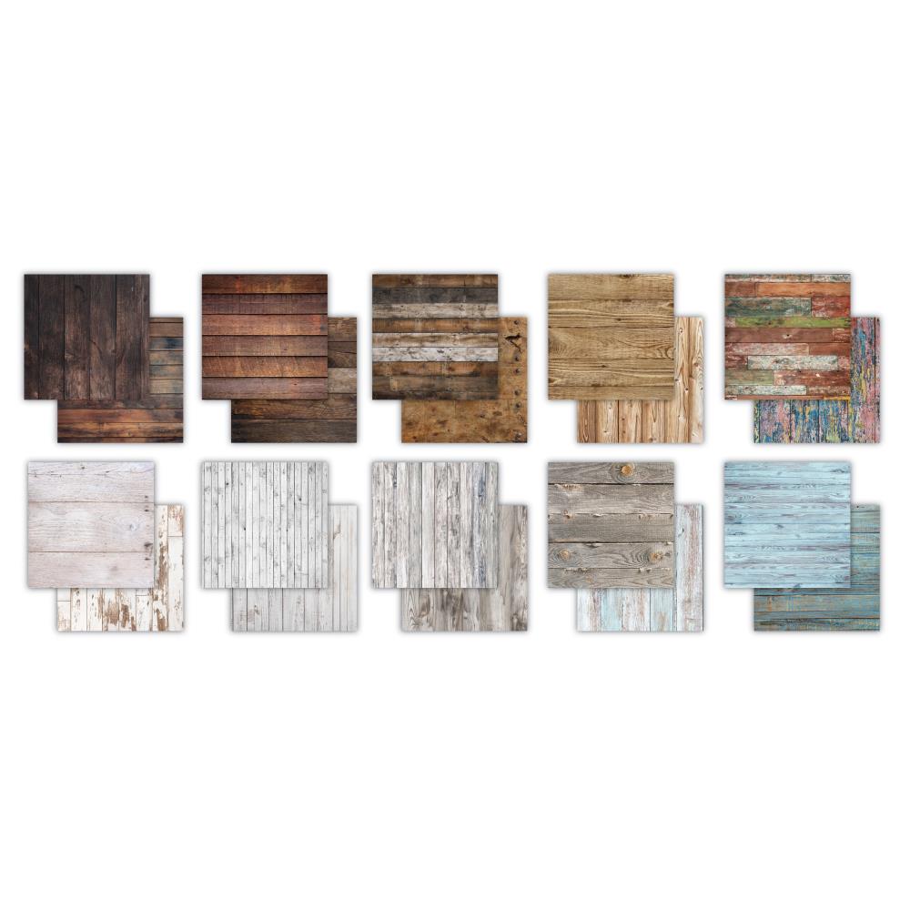 Craft Consortium Wood Textures 8"X8" Double-Sided Paper Pad, 30/Pkg (EPAD001E)