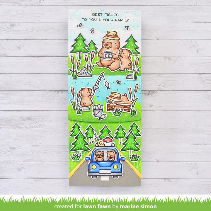 Lawn Fawn 3"X4" Clear Stamps: Car Critters Road Trip Add-On, 18/Pkg (LF3167)
