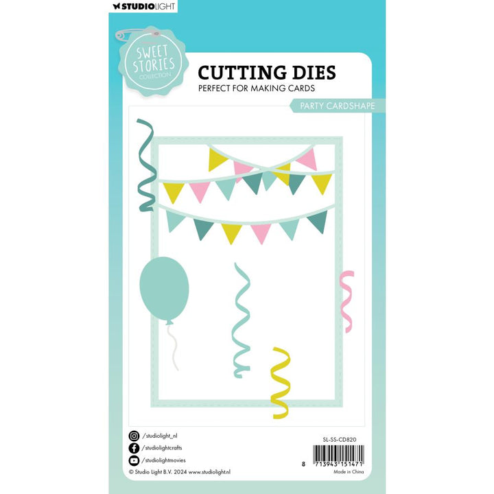 Studio Light Sweet Stories Cutting Die: Nr. 820, Party Cardshape (5A0023LS1G6KK)