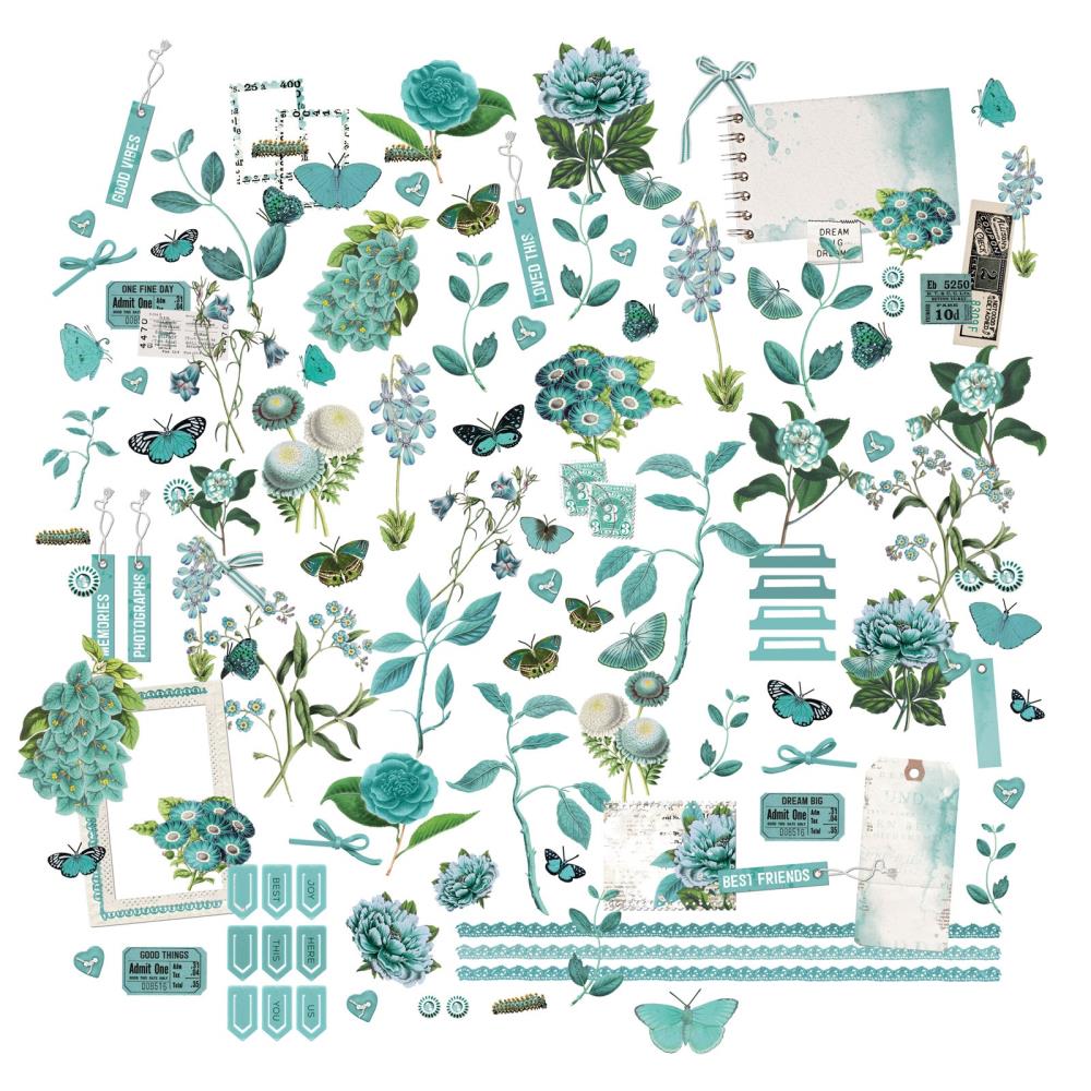 49 and Market Color Swatch: Teal Mini Laser Cut Outs (TCS26320)