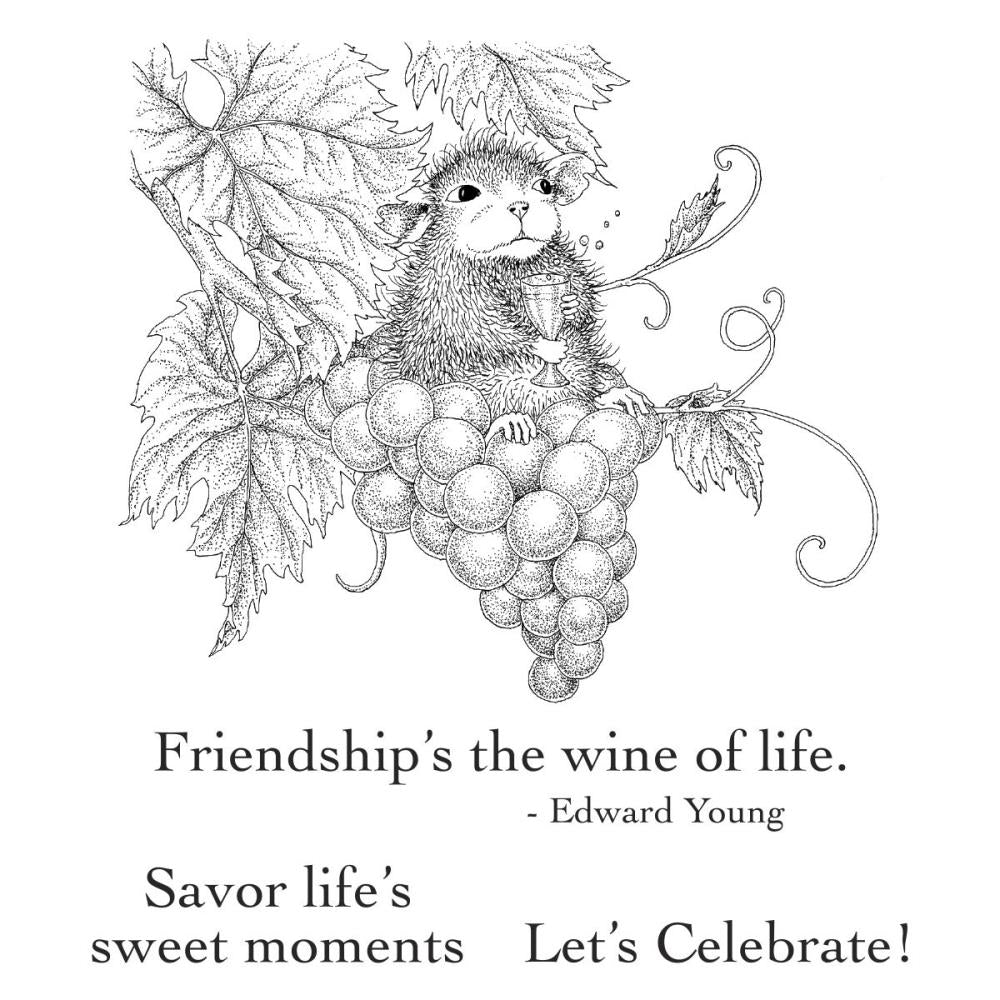 Stampendous House Mouse Cling Rubber Stamp: Cheers, Sweet Moments (5A002HXW1GKH7)