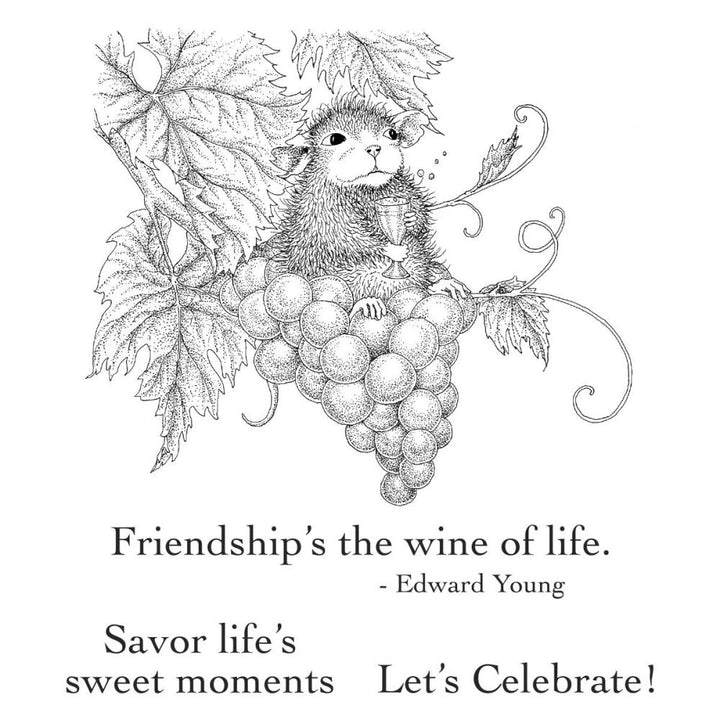 Stampendous House Mouse Cling Rubber Stamp: Cheers, Sweet Moments (5A002HXW1GKH7)