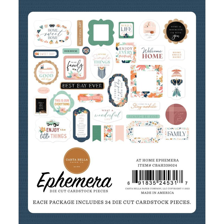 Carta Bella At Home Cardstock Ephemera: Icons (AH339024)