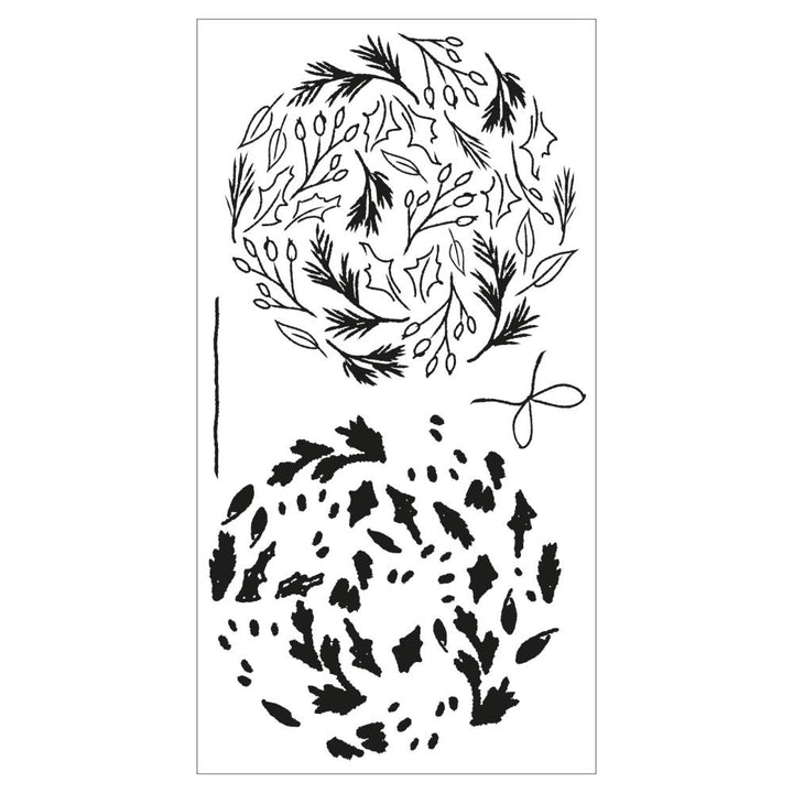 Sizzix Layered Clear Stamps: Leafy Ornament, By Lisa Jones (666325)