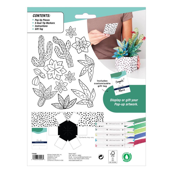 Faber Castell Pop Up Coloring Bouquet: Succulents (5A002BRM1GF97)