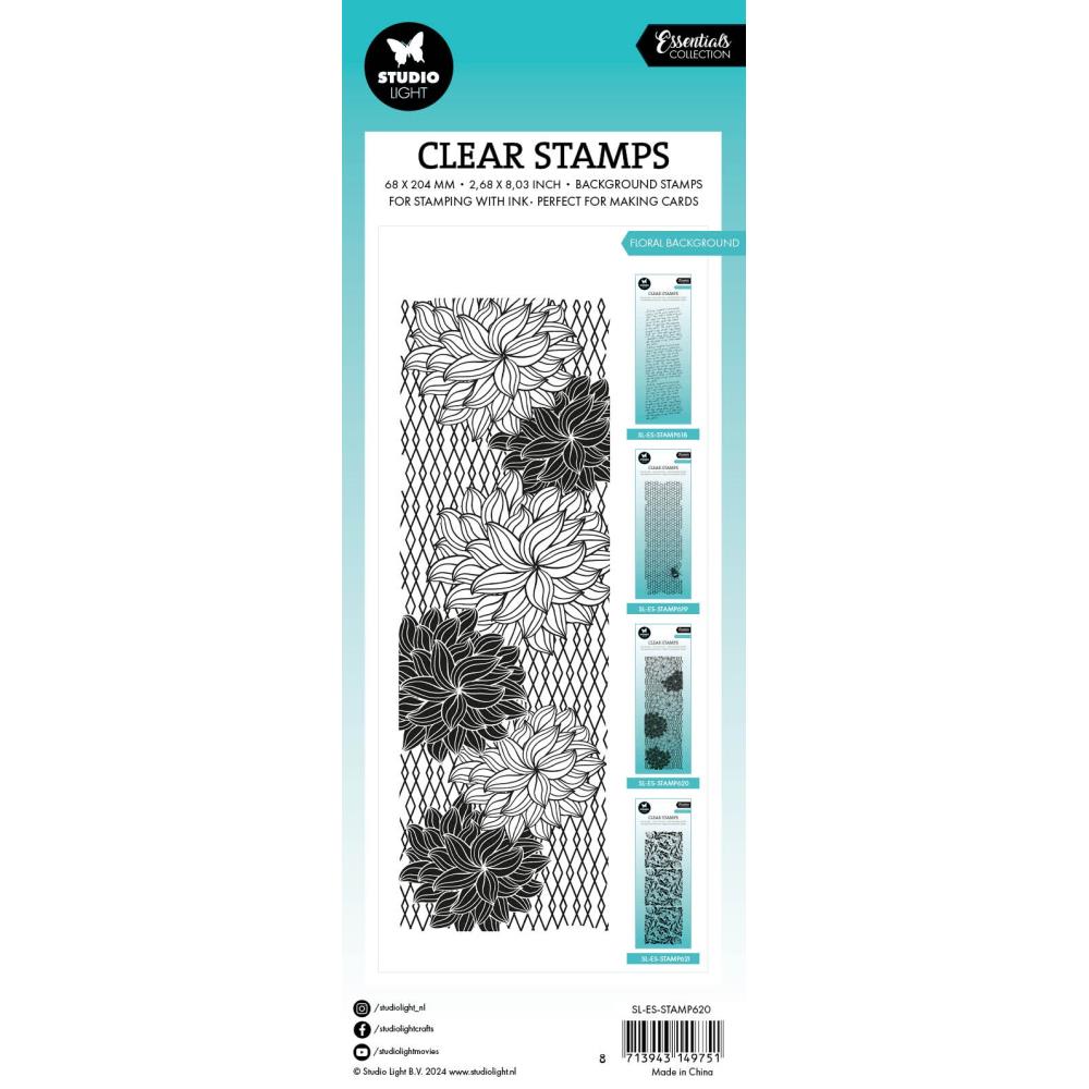 Studio Light Essentials Clear Stamps: Nr. 620, Floral Background (STAMP620)