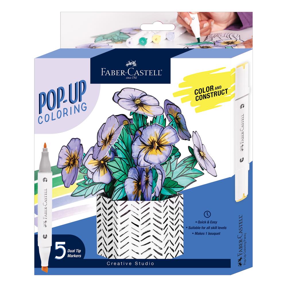 Faber Castell Pop Up Coloring Bouquet: Pansies (5A002BRX1GF8R)