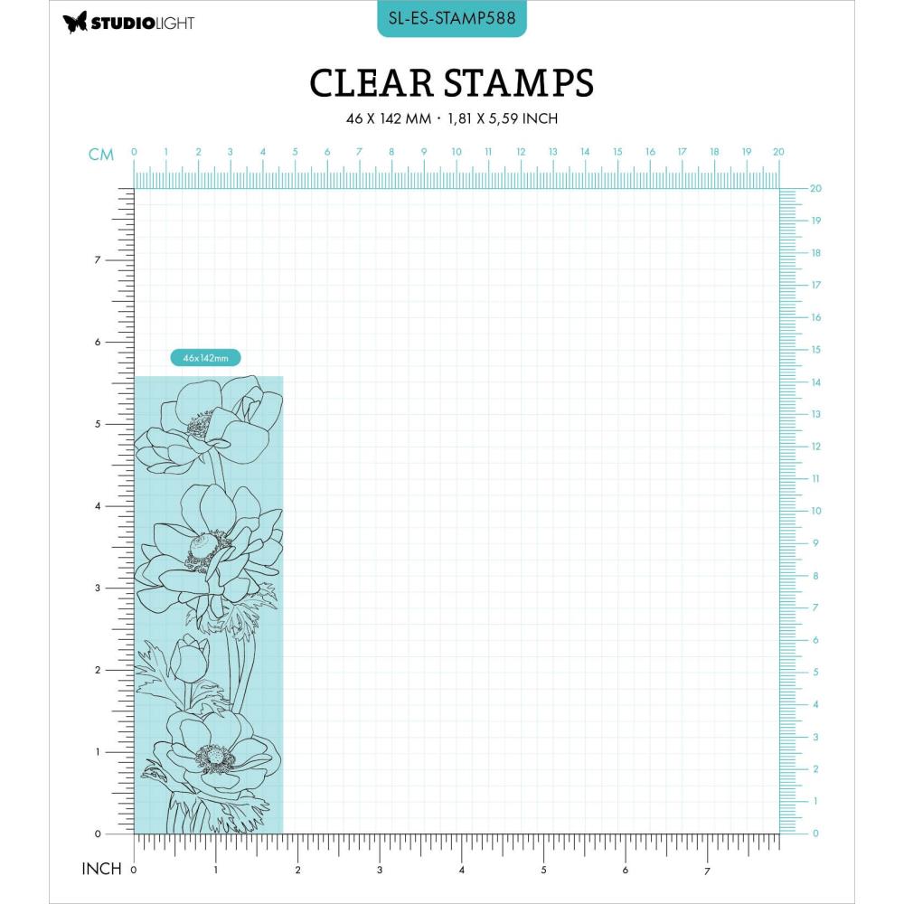 Studio Light Essentials Clear Stamps: Nr. 588, Anemone (STAMP588)