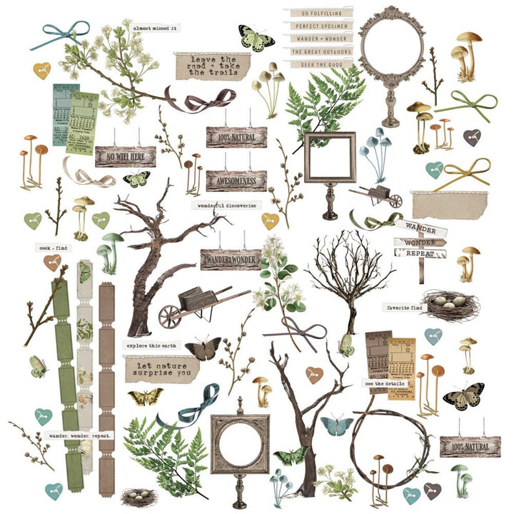 49 and Market Vintage Artistry Nature Study Laser Cut Outs: Elements (NS23176)