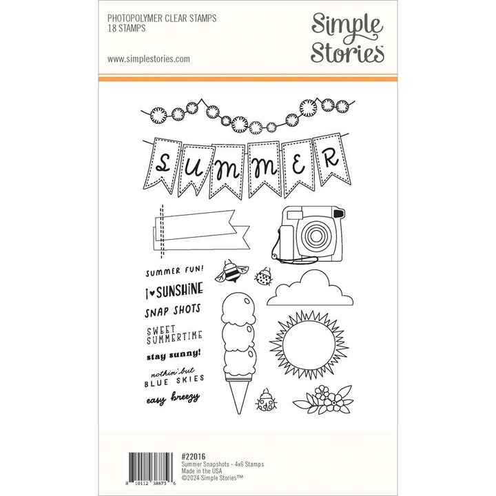 Simple Stories Summer Snapshots Clear Stamps (SMS22016)