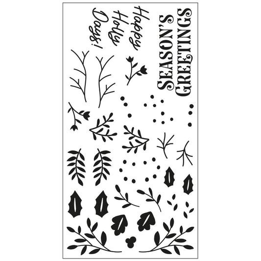 Sizzix Clear Stamps Set: Happy Holly Days, 29/Pkg, By Catherine Pooler (5A00241F1G7BH)