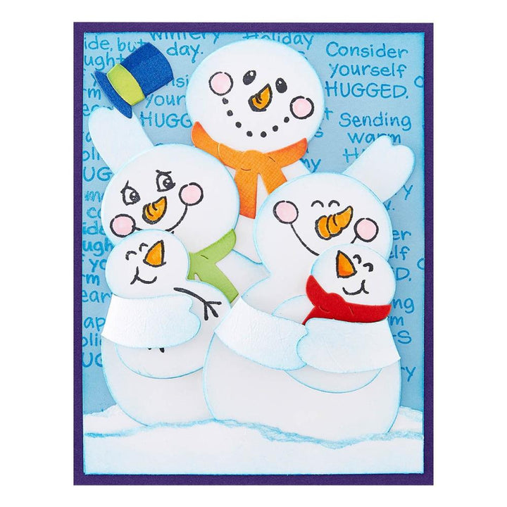 Stampendous Clear Stamp Set: Snowman Hugs Faces & Sentiments (STP206)