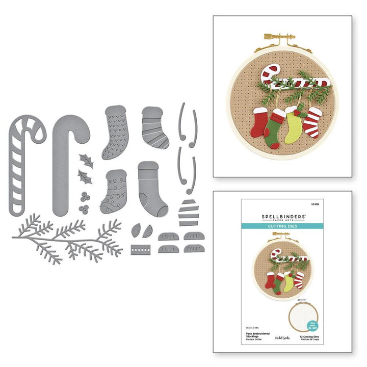 Spellbinders Etched Dies: Faux Embrodered Stockings, By Nichol Spohr (5A002C871GFRH)