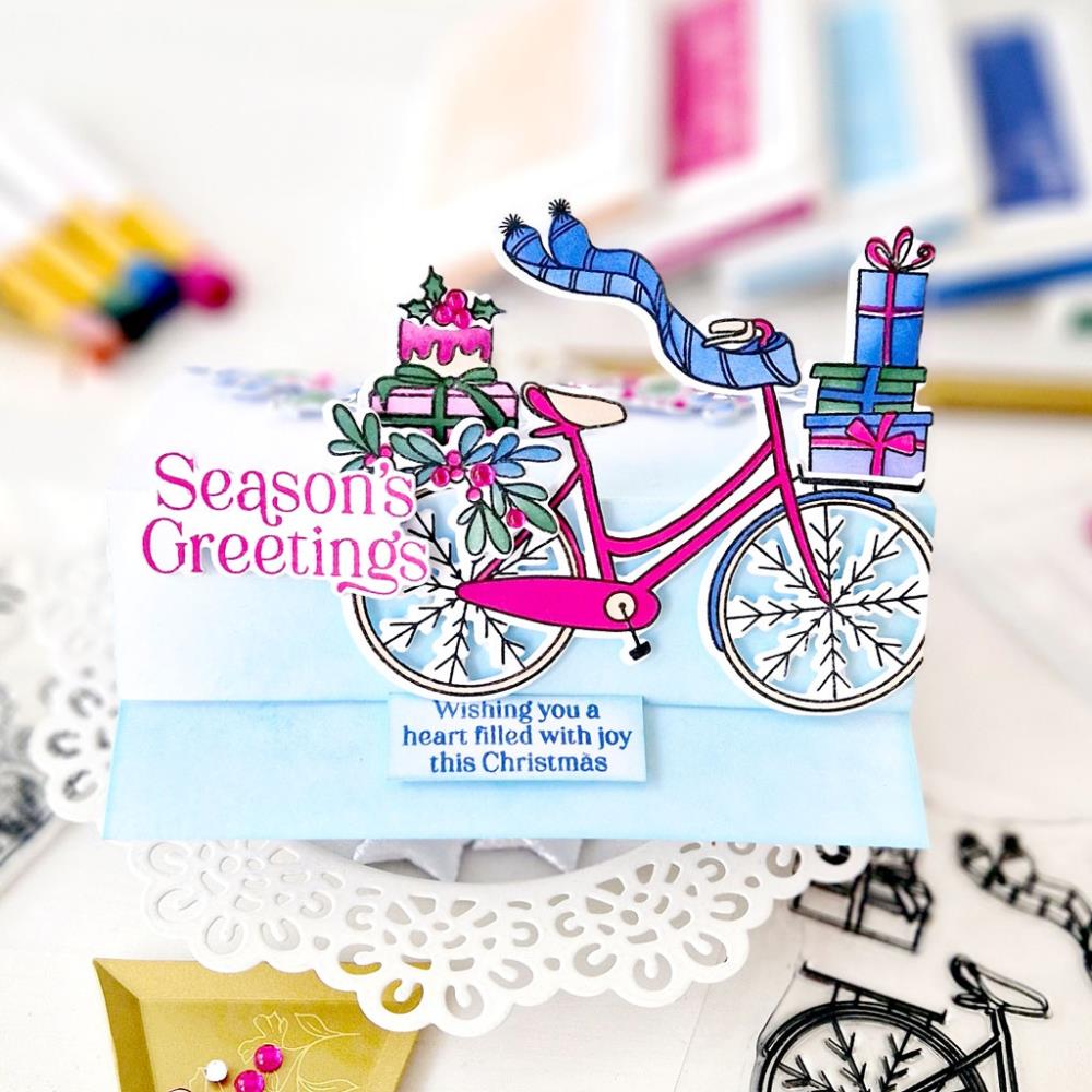 Pinkfresh Studio Die Set: Holiday Bicycle (5A002CMD1GG4K)