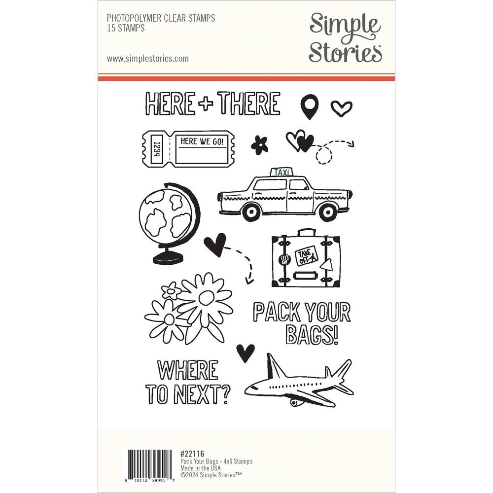 Simple Stories Pack Your Bags Clear Stamps (PYB22116)