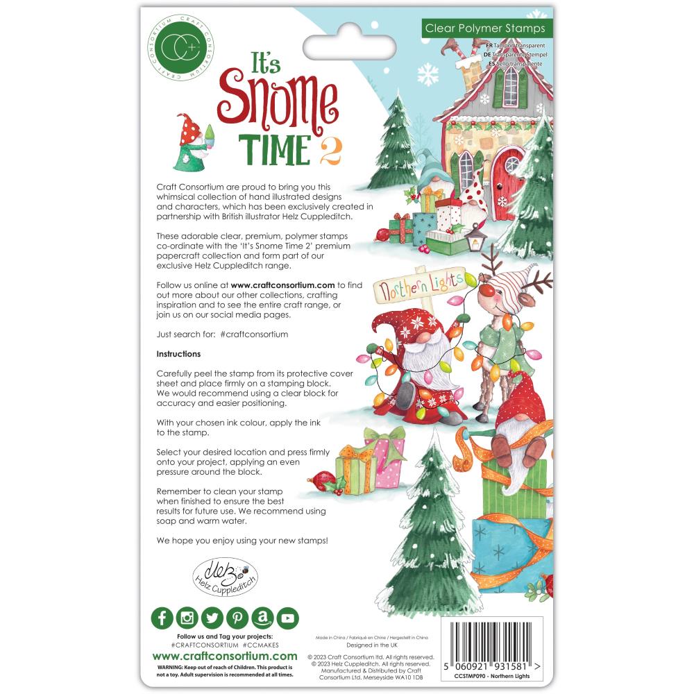 Craft Consortium It's Snome Time 2 Clear Stamps: Northern Lights (CSTMP090)