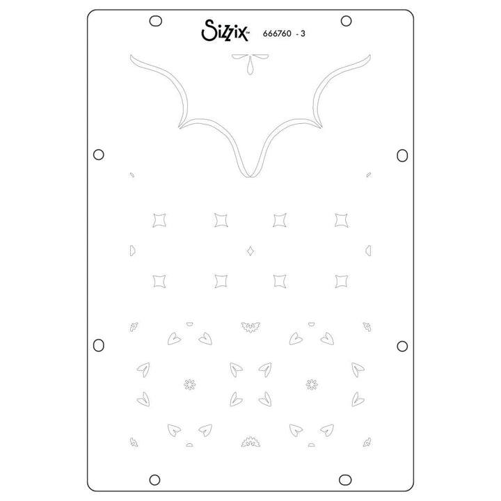 Sizzix Clear Stamp Set W/ Stencils: Geometric, 21/Pkg, By Vic Hollins (5A002BL61GF31)