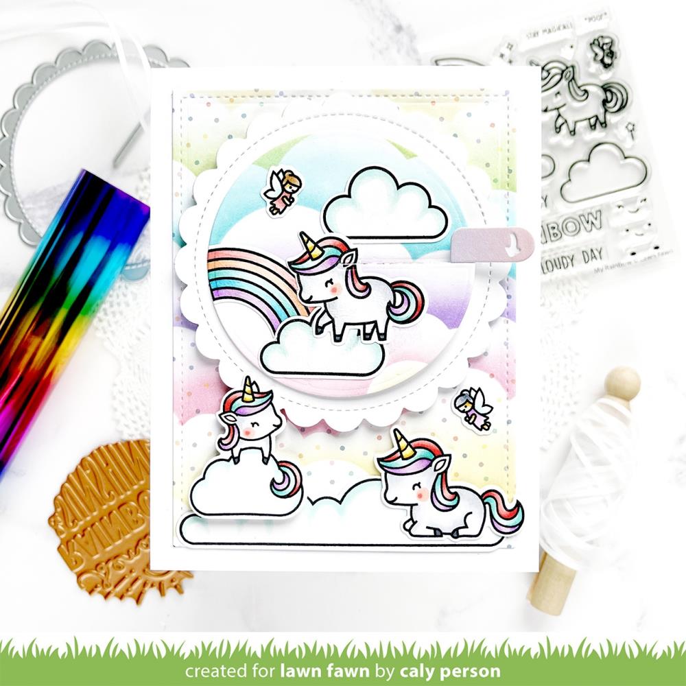 Lawn Fawn 3"X4" Clear Stamps: My Rainbow (LF3362)