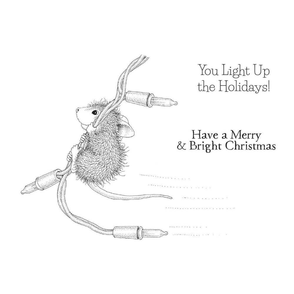 Stampendous House Mouse Cling Rubber Stamp: Merry & Bright (RSC015)