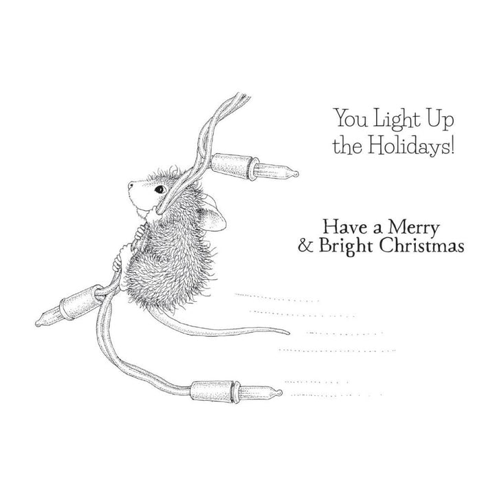 Stampendous House Mouse Cling Rubber Stamp: Merry & Bright (RSC015)