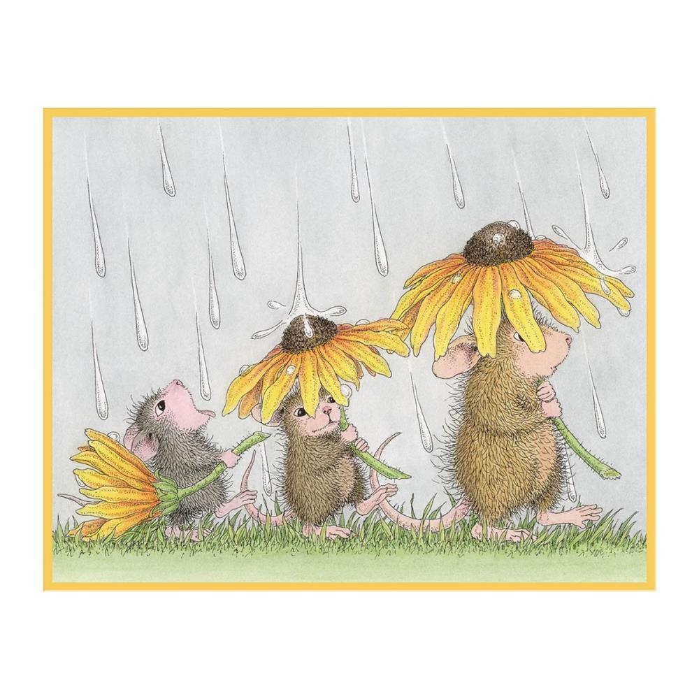 Stampendous House Mouse Cling Rubber Stamp: Spring Rain (RSC003)