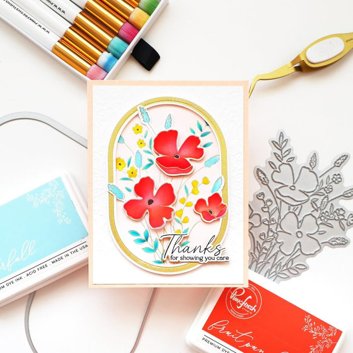 Pinkfresh Studio Press Plate: Dainty Floral Frame (5A002CVR1GGCN)