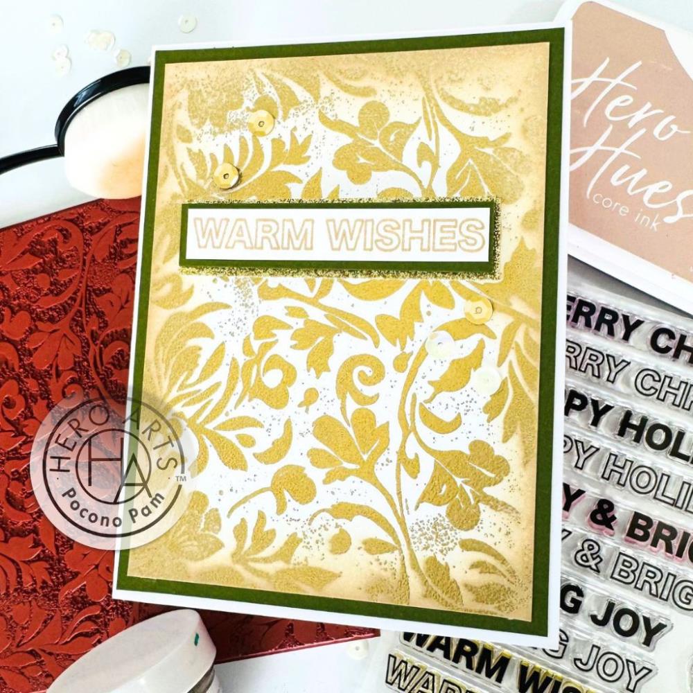 Hero Arts Bold Prints 6"X6" Cling Stamp: Abstract Poinsettia (5A002CFZ1GFY1)