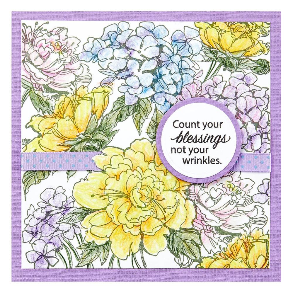 Stampendous Beautiful Backgrounds Cling Rubber Stamp: Floral Garden (5A002C7C1GFS7)