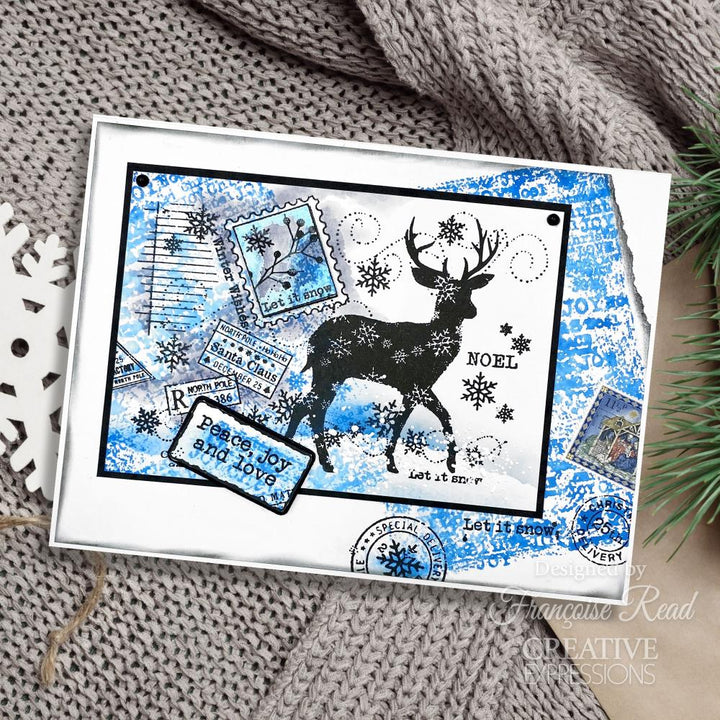 Woodware 4"X6" Clear Stamps: Winter Reindeer (FRS1013)