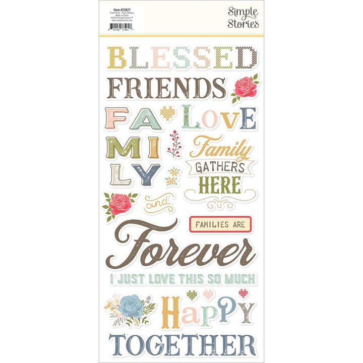 Simple Stories Front Porch Foam Stickers, 49/Pkg (23827)