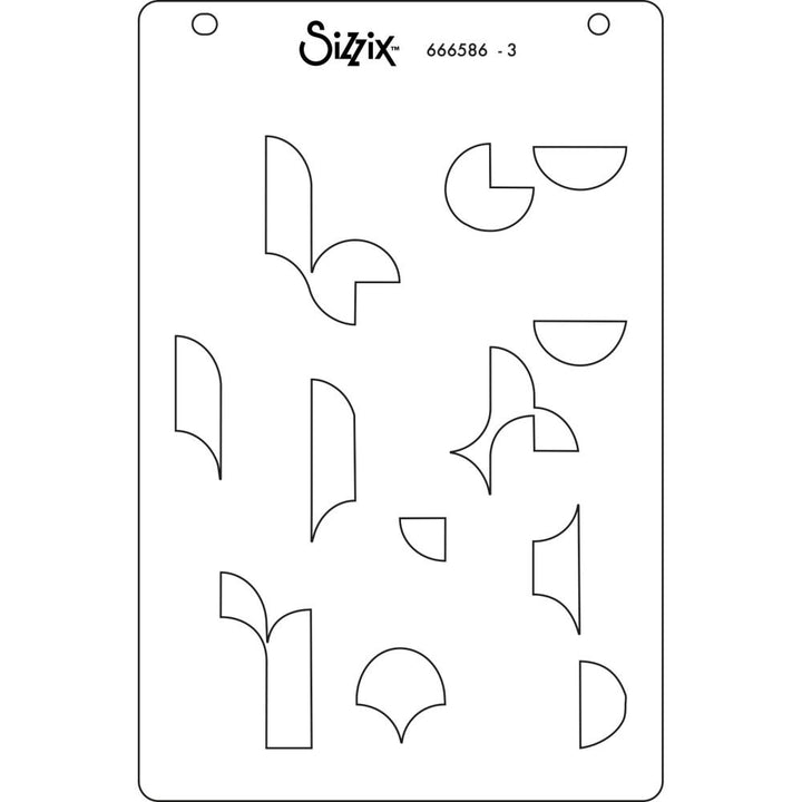 Sizzix A6 Layered Cosmopolitan Stencils: Around The Block, By Stacey Park 4/Pkg (666586)