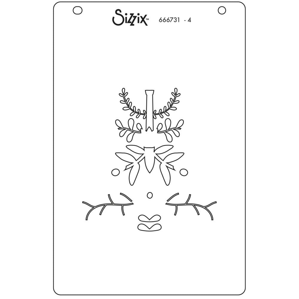 Sizzix A6 Layered Stencils: Folk Tree, 4/Pkg, By Catherine Pooler (5A00241N1G7B6)