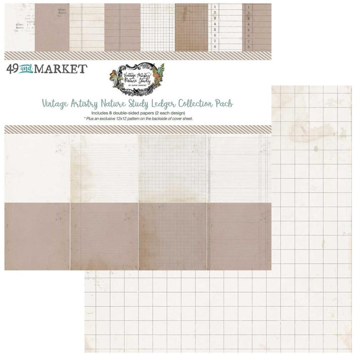 49 and Market Vintage Artistry Nature Study 12"X12" Ledger Collection Pack (NS41671)