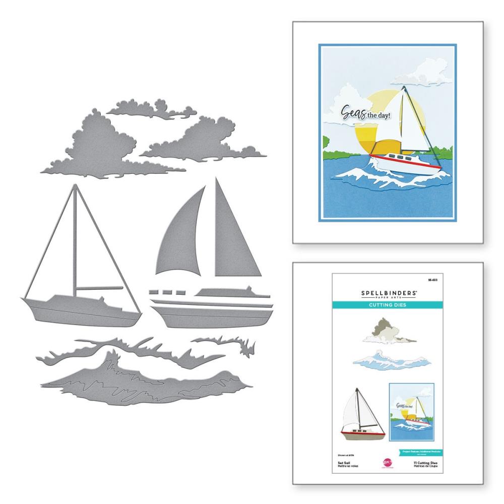 Spellbinders Fair Winds Etched Dies: Set Sail, By Dawn Woleslagle (5A0028LY1GBPF)