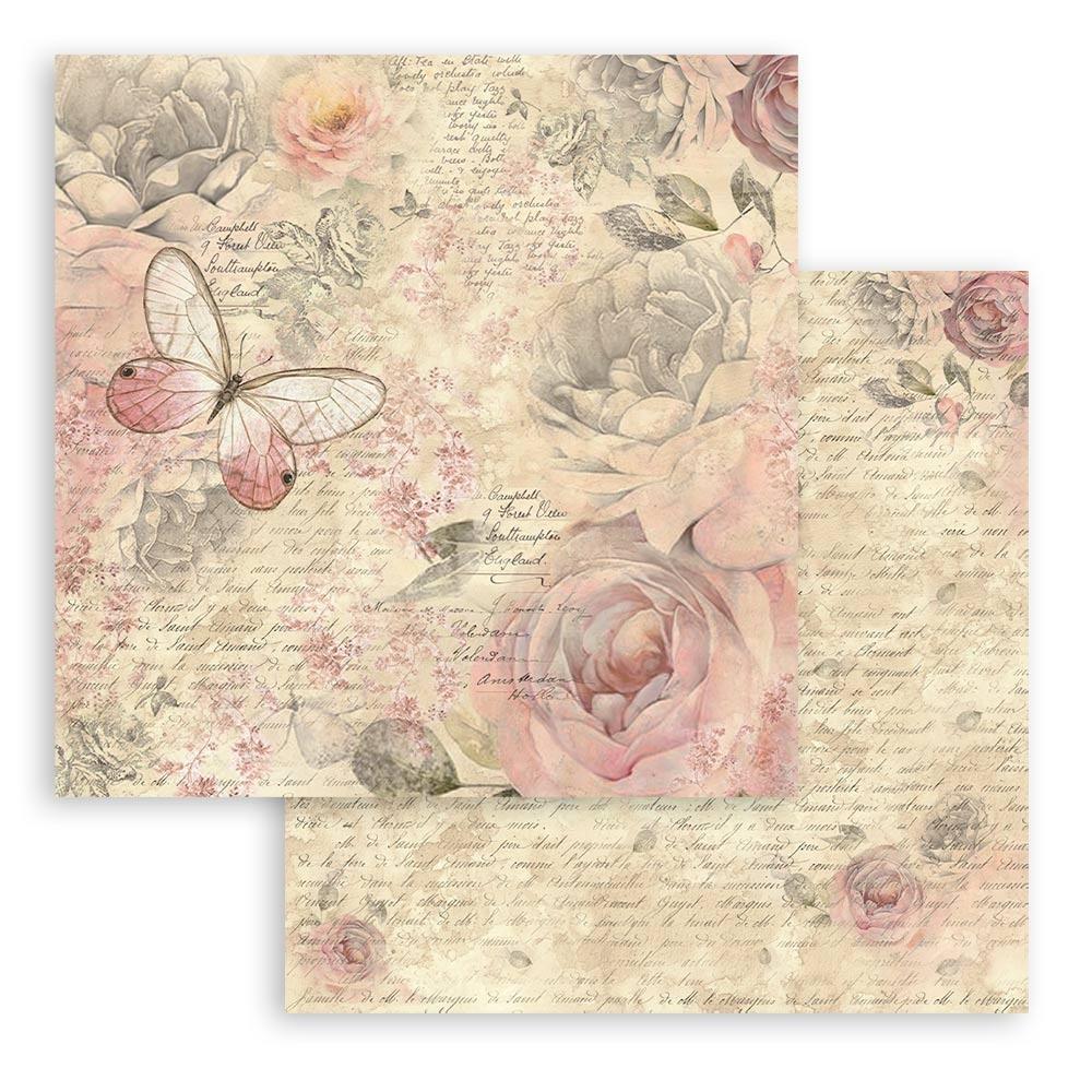 Stamperia Shabby Rose 12"X12" Double-Sided Paper Pad, 10/Pkg (SBBL12)