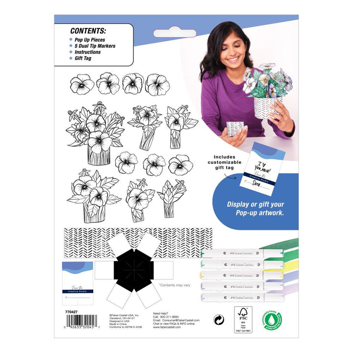 Faber Castell Pop Up Coloring Bouquet: Pansies (5A002BRX1GF8R)