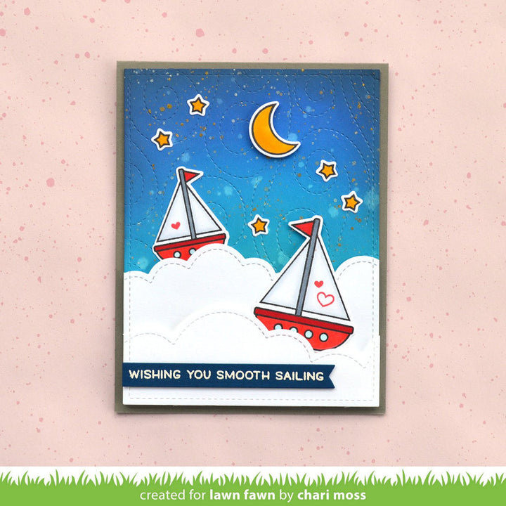 Lawn Fawn 4"x6" Clear Stamps: Smooth Sailing (LF1965)