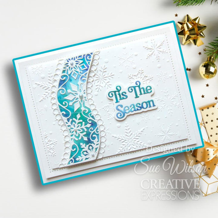 Creative Expressions Craft Dies: Festive Snowflake Ribbon Wave, By Sue Wilson (5A0028391GB5M)