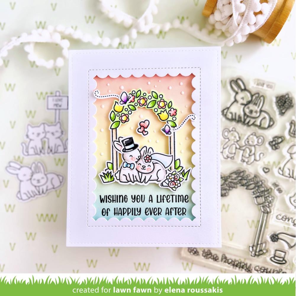 Lawn Fawn 4"X6" Clear Stamps: Henrys Build-A-Sentiment: Spring (LF3361)